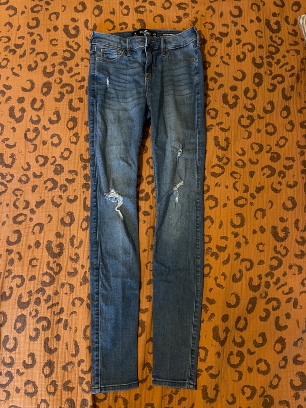 Distressed Med Wash Skinny Jeans for Teen/Women